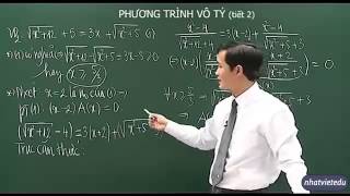 Phương trình vô tỷ p2 Luyện thi đại học môn Toán