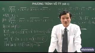 Phương trình vô tỷ p1 Luyện thi đại học môn Toán