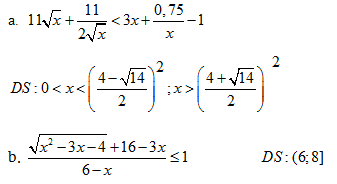 B19. Bất phương tr&igrave;nh chứa căn thức