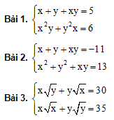 B9. Hệ phương trình bậc 2 – đối xứng loại 1 (tiết 1)